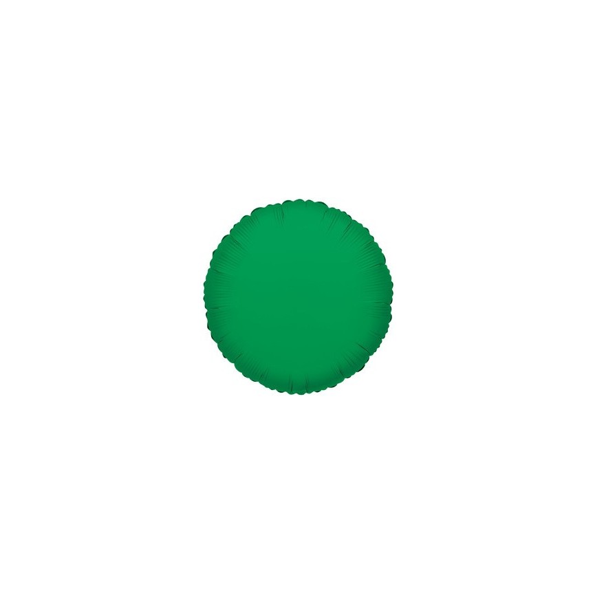 Green round Mylar Balloon