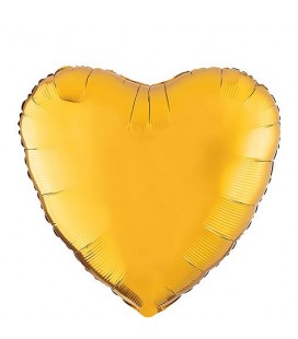 Gold Heart Mylar Balloon