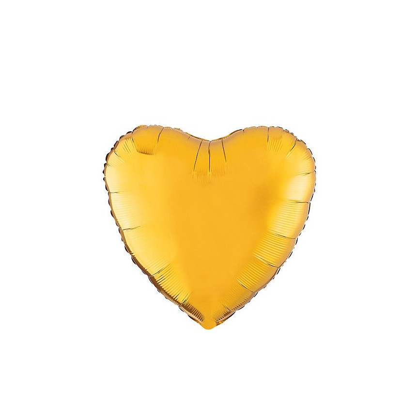 Gold Heart Mylar Balloon