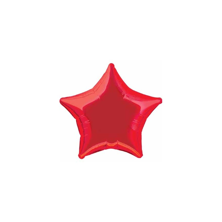 Red Star Mylar Balloon