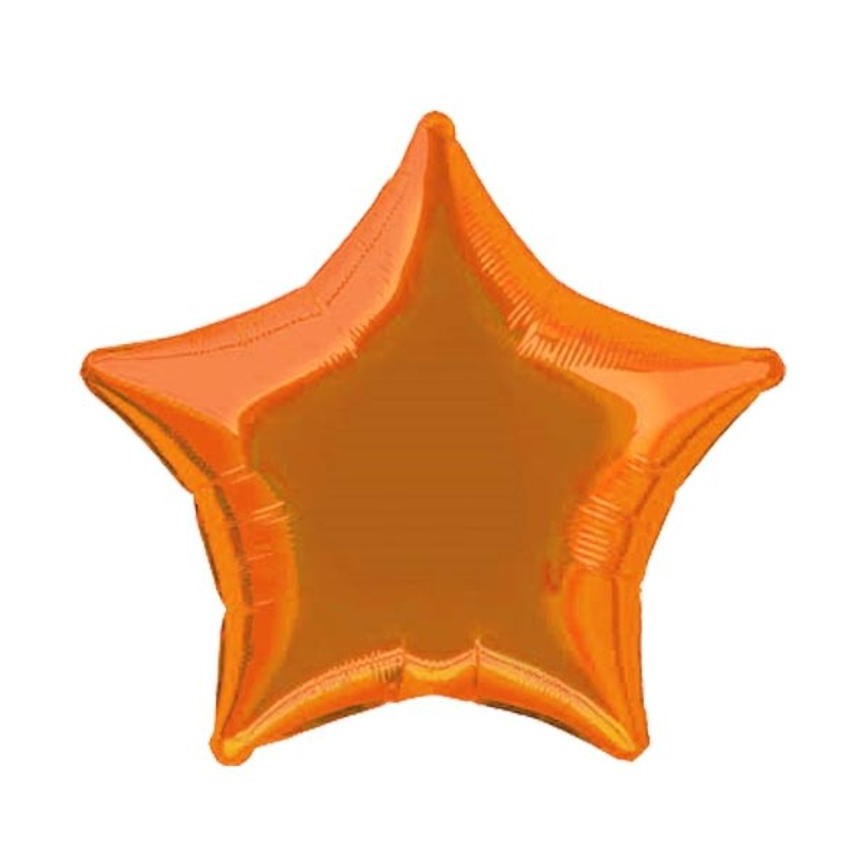 Orange Star Mylar Balloon
