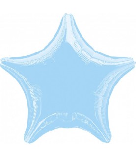 Baby Blue Star Mylar Balloon