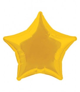 Gold Star Mylar Balloon