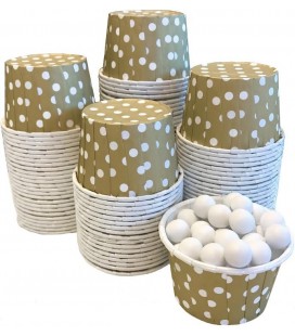 25 Candy Cups Doré à Pois