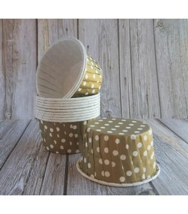 25 Gold Polka Dots Candy Cups