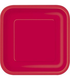 14 Red Dinner Plates