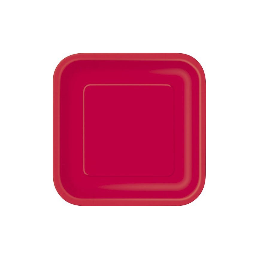 14 Red Dinner Plates