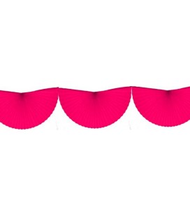 Magenta Bunting Fan Garland