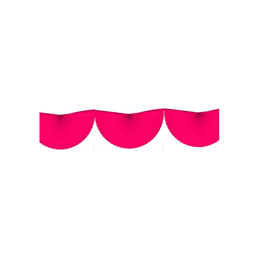 Magenta Bunting Fan Garland