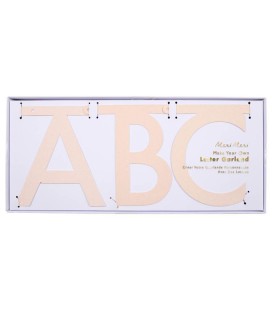 Pink Iridescent Glitter Letter Garland Kit