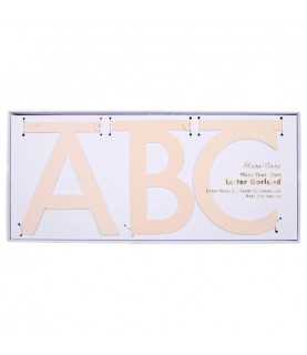 Pink Iridescent Glitter Letter Garland Kit