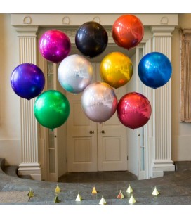 Silver Sphere Orbz Foil Balloon