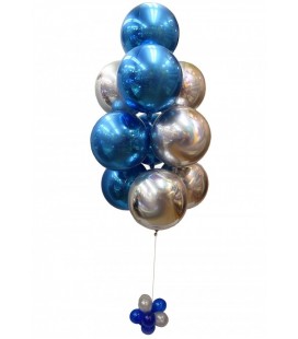 Silver Sphere Orbz Foil Balloon