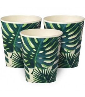 Gobelets Feuilles Tropicales de Palmier