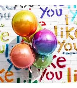 Silver Sphere Orbz Foil Balloon