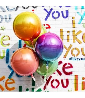 Silver Sphere Orbz Foil Balloon
