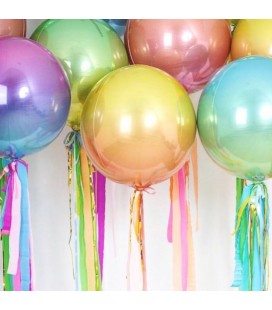 Silver Sphere Orbz Foil Balloon