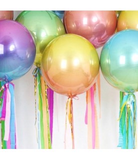 Silver Sphere Orbz Foil Balloon