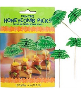 12 Honeycomb Palm Tree Picks