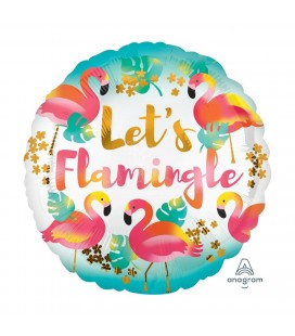 Let's Flamingle Foil Balloon