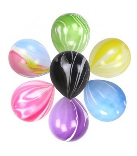 8 Marmorierte Luftballons