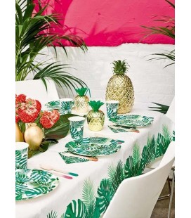 Tropical Palm Leaves Large Plates