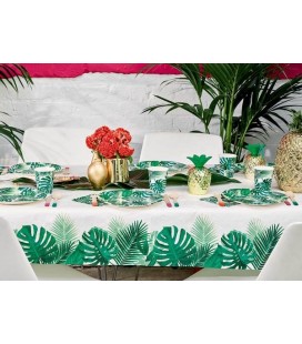 Tropical Palm Leaves Large Plates