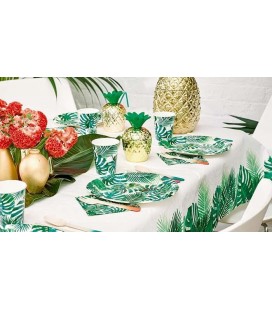 Tropical Palm Leaves Large Plates