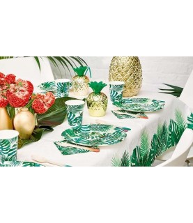 Tropical Palm Leaves Large Plates