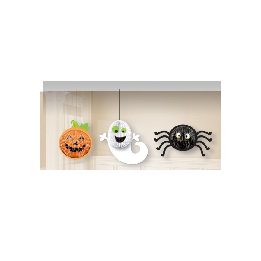 3 'Gruesome Group' Hanging Decorations