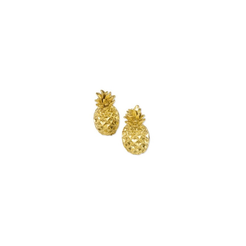 2 Gold Pineapple Place Card Holder