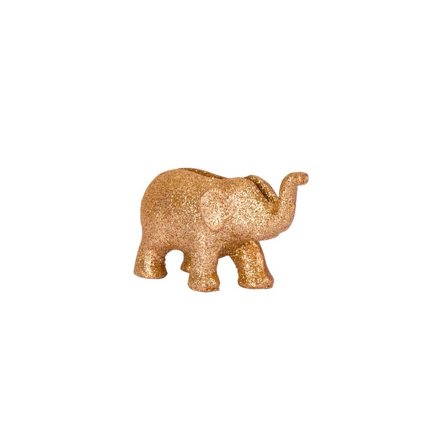 4 Gold Glitter Elephant Place Card Holder
