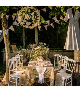 Gold Sequins Table Runner