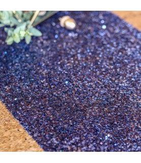 Chemin de Table Paillettes Bleu Nuit