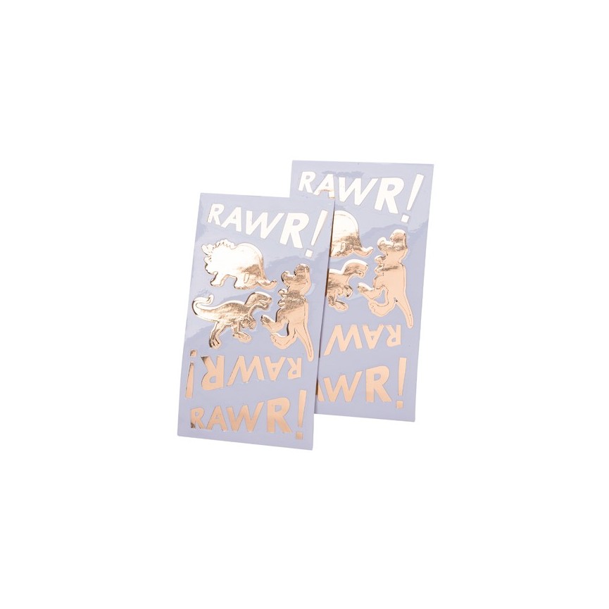 Gold Dinosaurs Stickers
