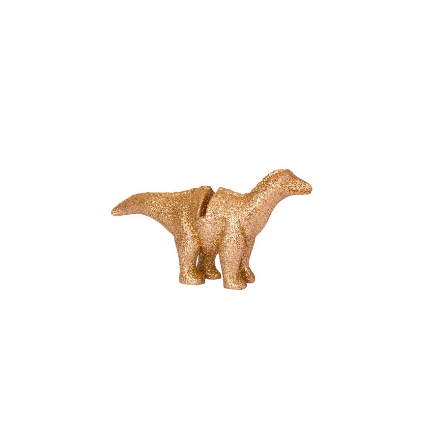 4 Marque-Place Dinosaures Paillettes Dorées