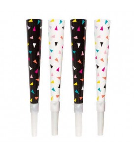 6 Confetti Horns
