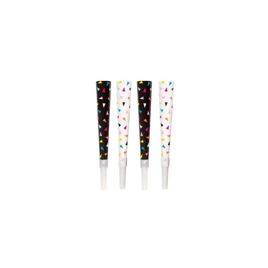 6 Confetti Horns