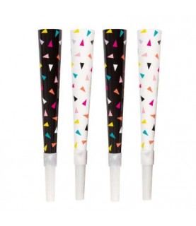 6 Confetti Horns
