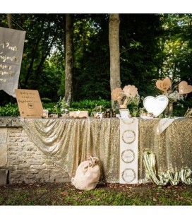 Gold Square Sequins Table Cloth