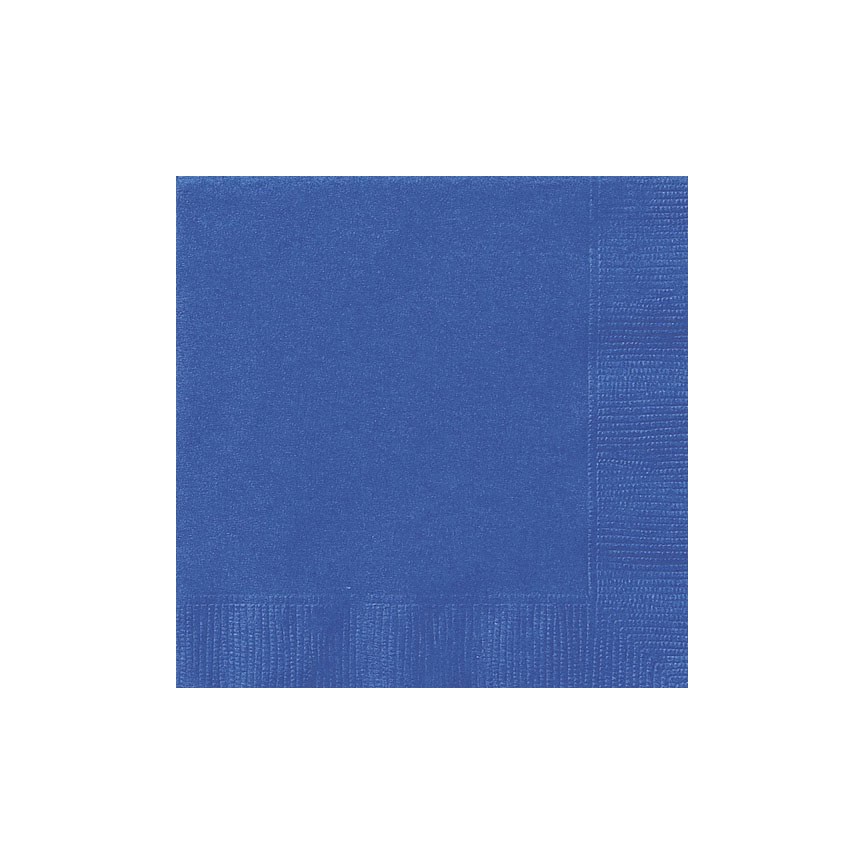 20 Royal Blue Lunch Napkins