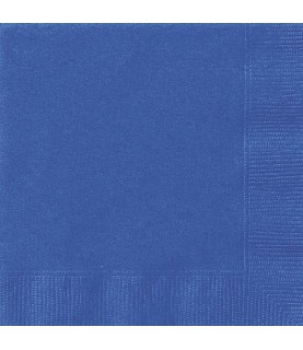 20 Grandes Serviettes Bleu Royal