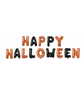 Happy Halloween Foil Balloons orange & black