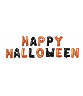 Happy Halloween Foil Balloons orange & black