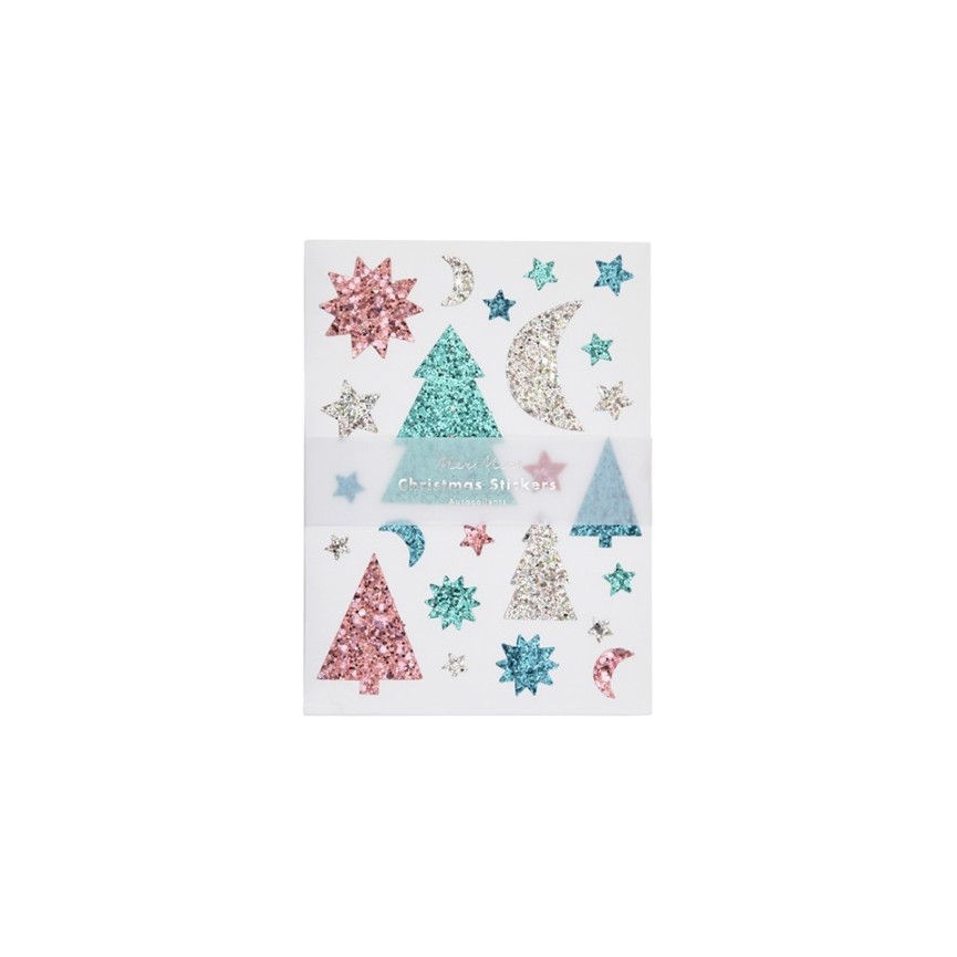 Glittery Christmas Icons Stickers