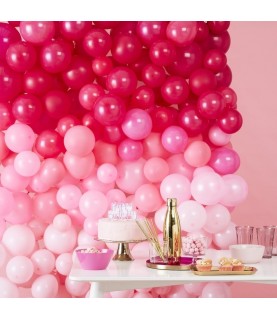 Ombre Pink Balloon Wall Decoration Kit