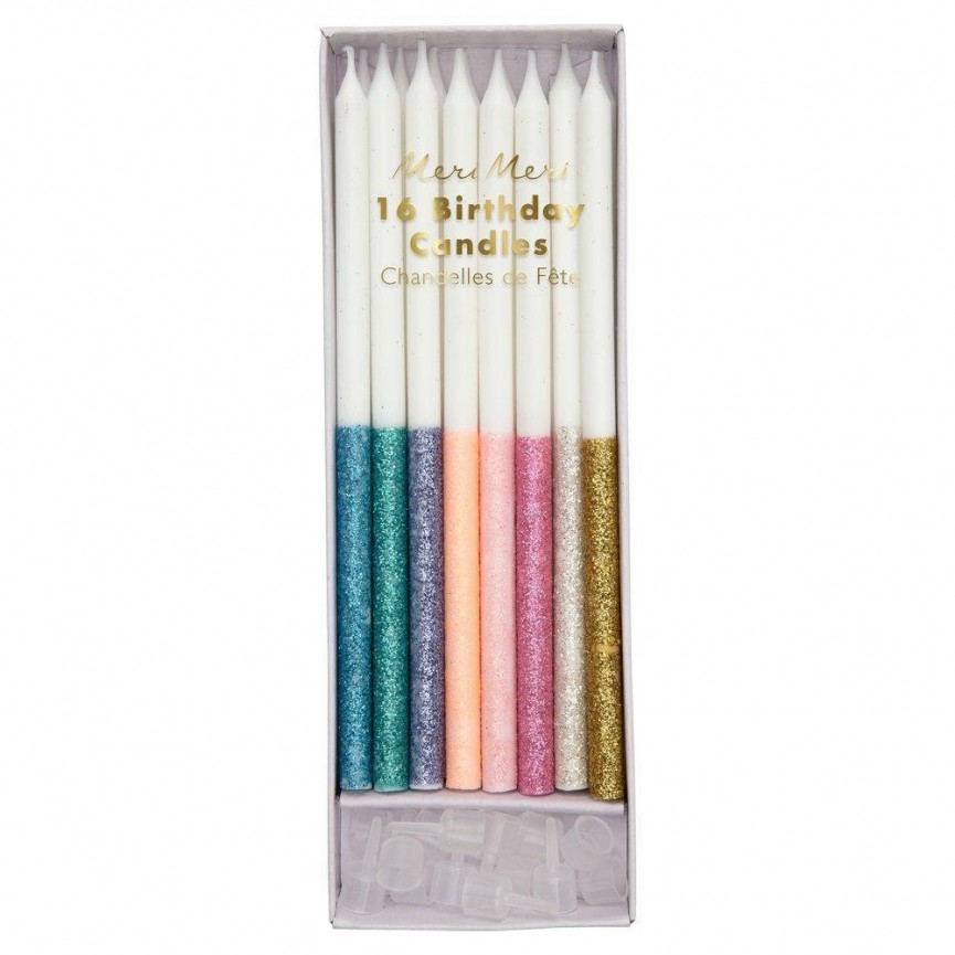16 Bougies Multi Glitter