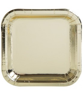 8 Metallic Gold Small Plates