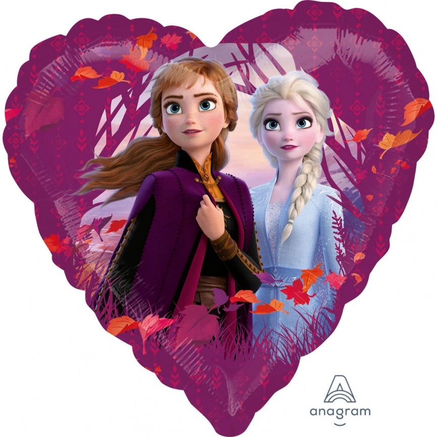 Ballon Mylar Standard Coeur La Reine des Neiges 2 Ballon Mylar Standard Coeur La Reine des Neiges 2