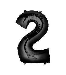 Black Mylar Balloon Number 4 Mid-Size